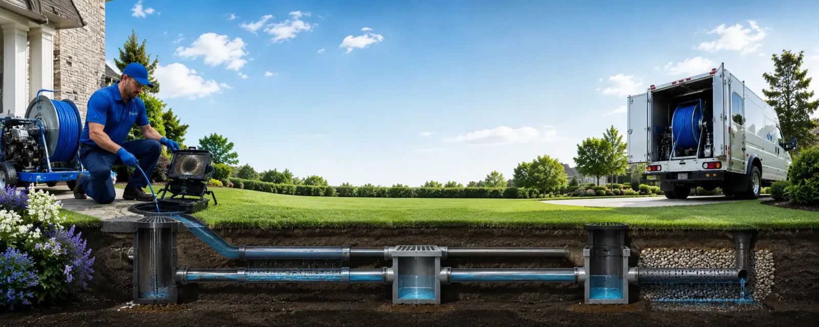 Outdoor drain cleaning information for New Waterford, OH